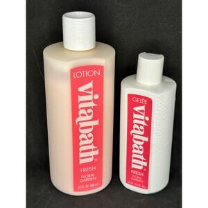 RARE NOS Vitabath Lotion and Gelee; Fresh Pink Floral Garden; Disc.